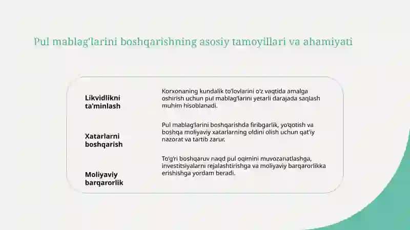 Pul mablag'lari va valyuta operatsyalari hisobi 3