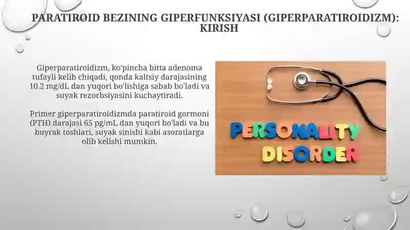 Giperparatireoz, gipoparatireoz, diabet maktabi 3