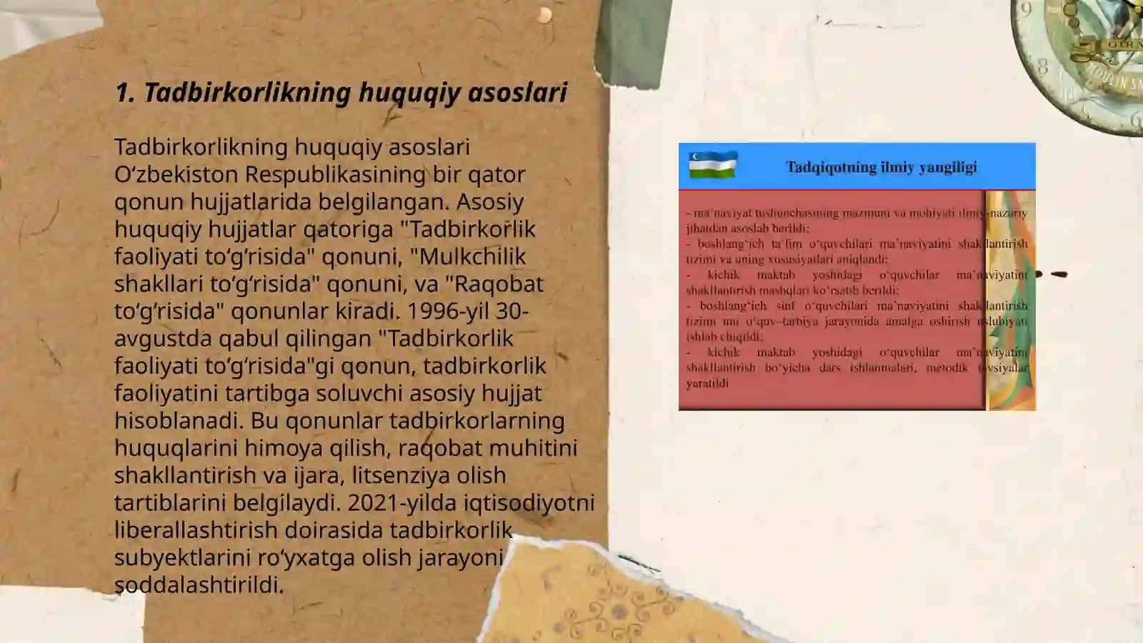 Tadbirkorlik faoliyatini amalga oshirish jarayonida yuzaga keluvchi huquqiy munosabatlar 3