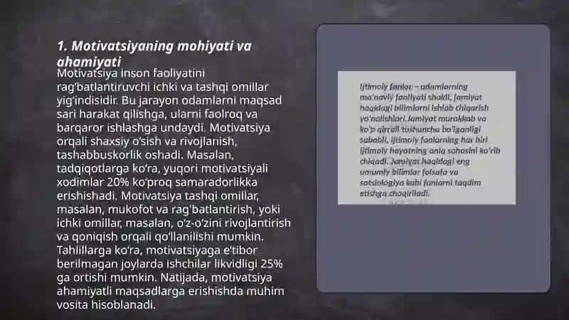 Motivatsiya haqida umumiy tushuncha 3