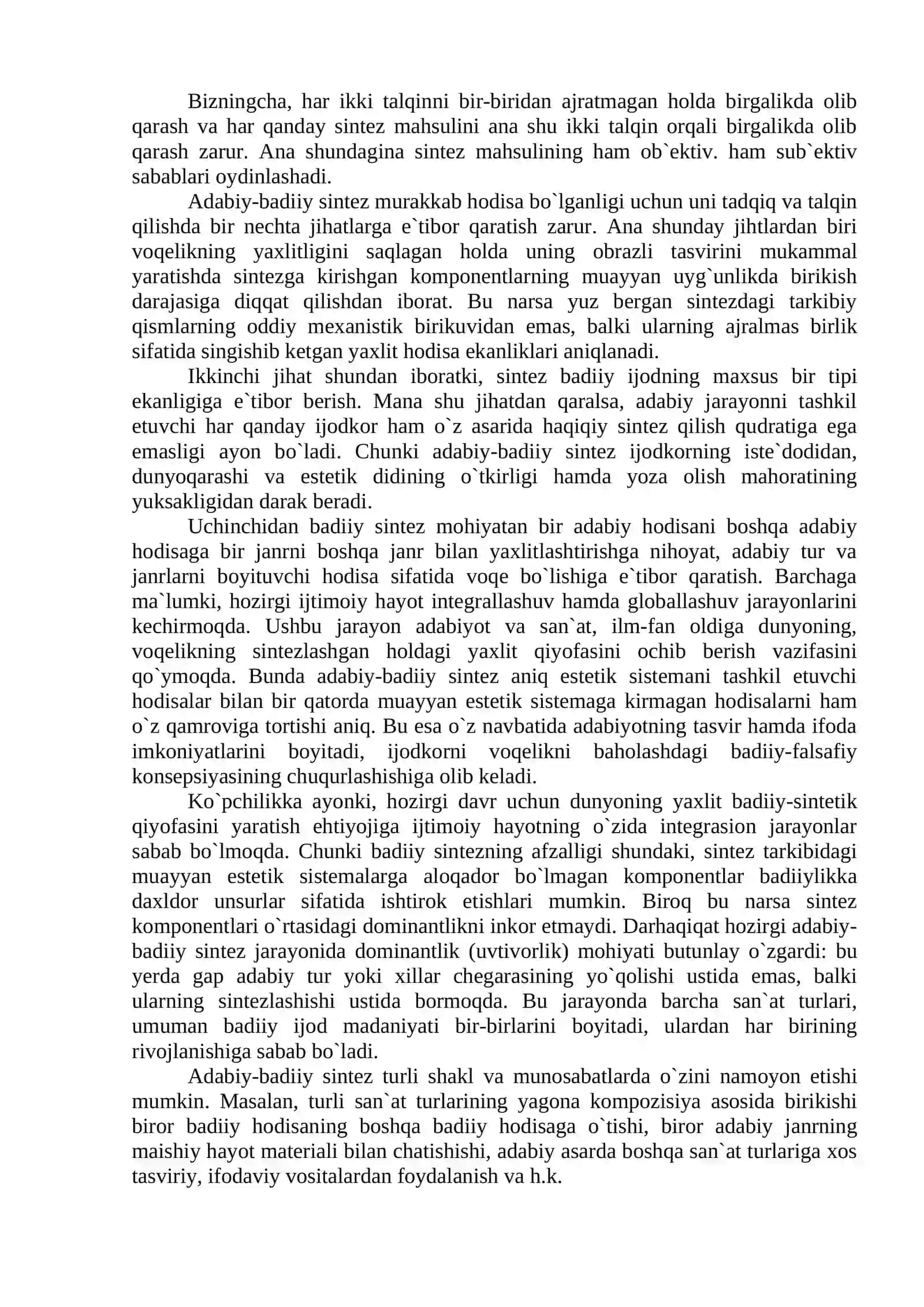 O`ZBЕK HIKОYACHILIGIDА BАDIIY SINTЕZLАR DАVRI VA MAFKURAVIY SINTEZ 3