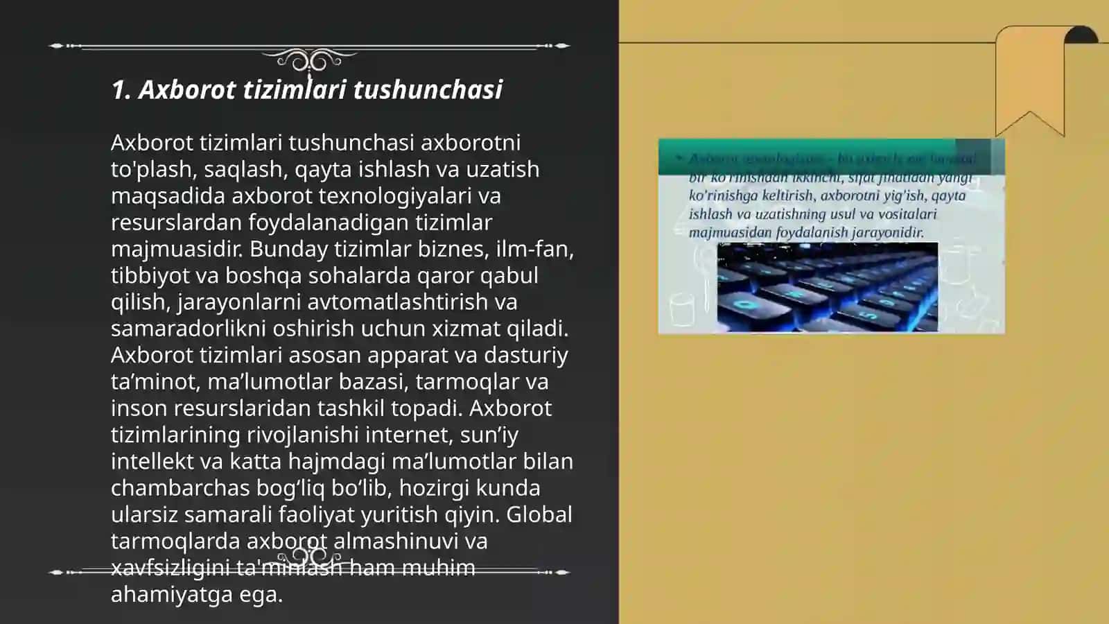 Axborot tizimlarning tushunchasi 3