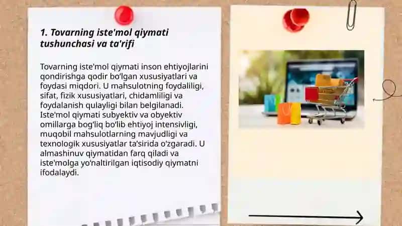 Tovarning iste'mol qiymati 3
