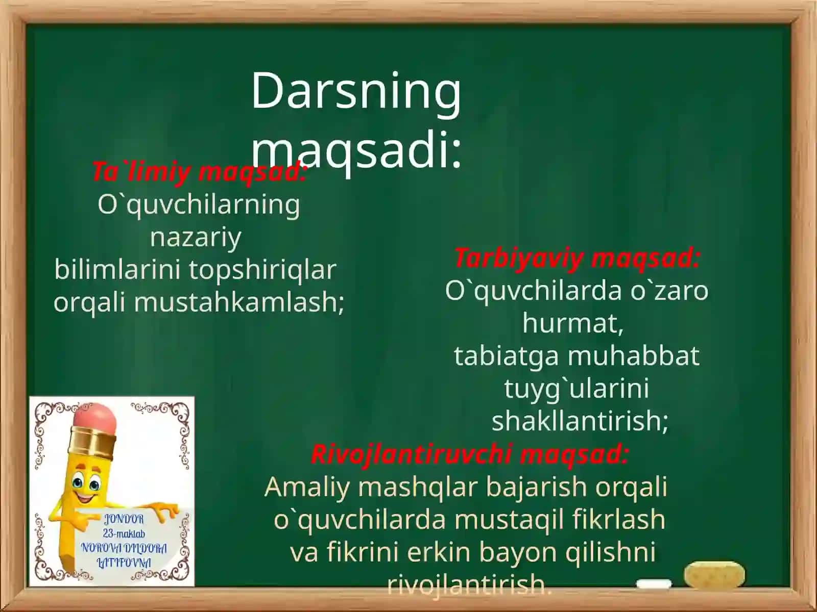 2-sinf Tabiiy fan (Science) dars ishlanmalari to'plami. Bob yuzasidan takrorlash 3