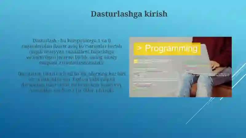 Dasturlash faniga kirish 3