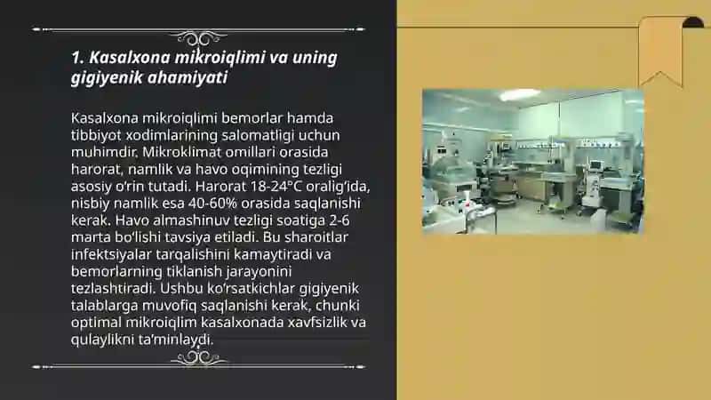Kasalxona xonalari mikroiqlimining gigiyenik ahamiyati 3