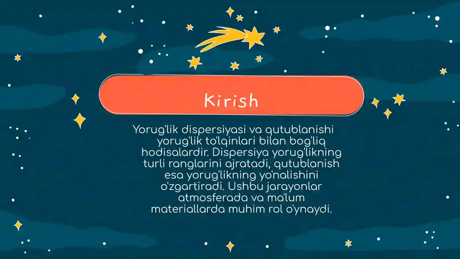 Yorug'lik dispersiyasi va qutublanishi 3