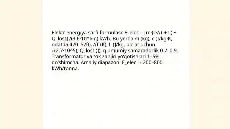 Elektr shlakli eritb qoplash parametrlarni hisoblash 3