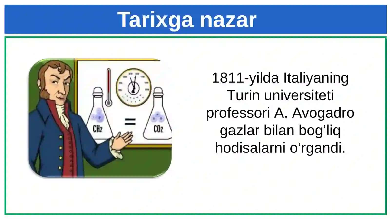 Avogadro qonuni. Molar hajm 3