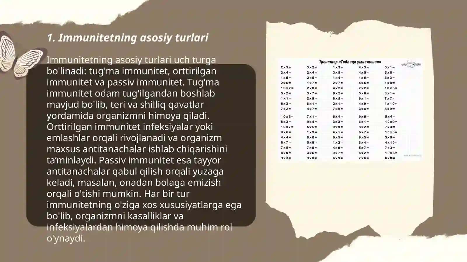 Immunitet va uning turlari.Profilaktik emlash taqvimi 3