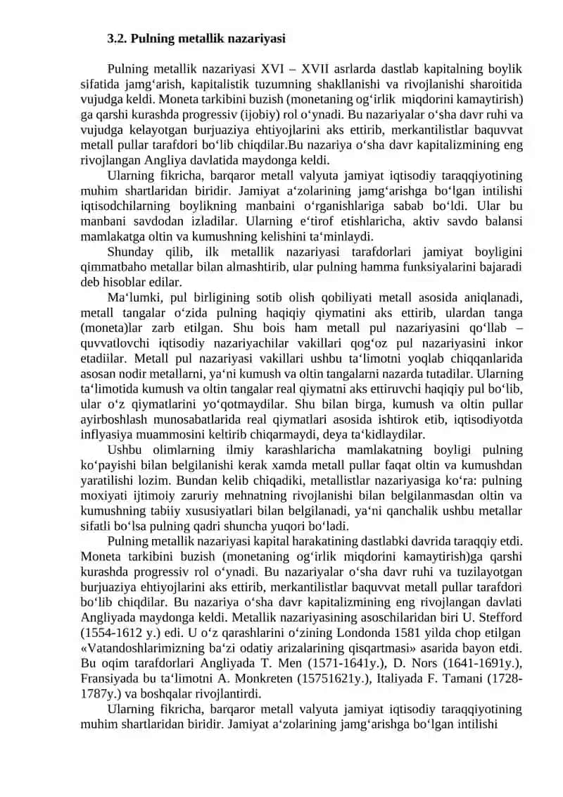 Pul Nazariyalari 3