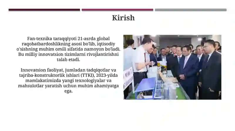 Fan-texnika taraqqiyoti va innovatsion faoliyat 3