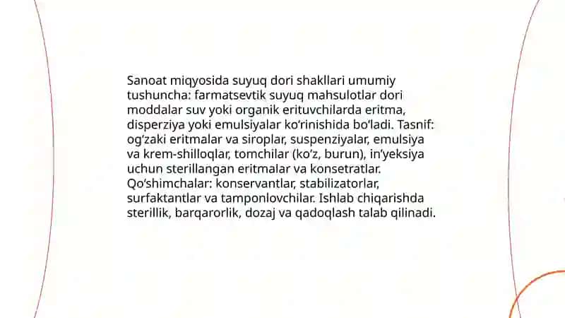 Sanoat miqyosida ishlab chiqariladigan suyuq dori shakllari 3