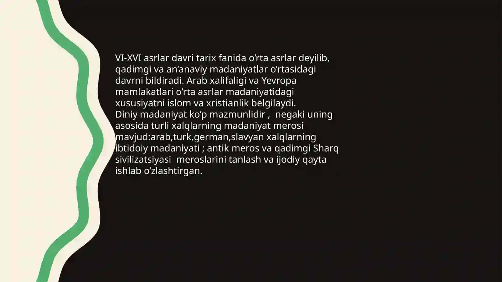 Diniy madaniy an’analarning ahamiyati.diniy fanatizm 3