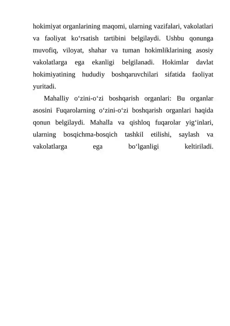 Normativ-huquqiy asoslar va mahalliy boshqaruv institutsional mexanizmlari | Mahalliy boshqaruv tizimi 3