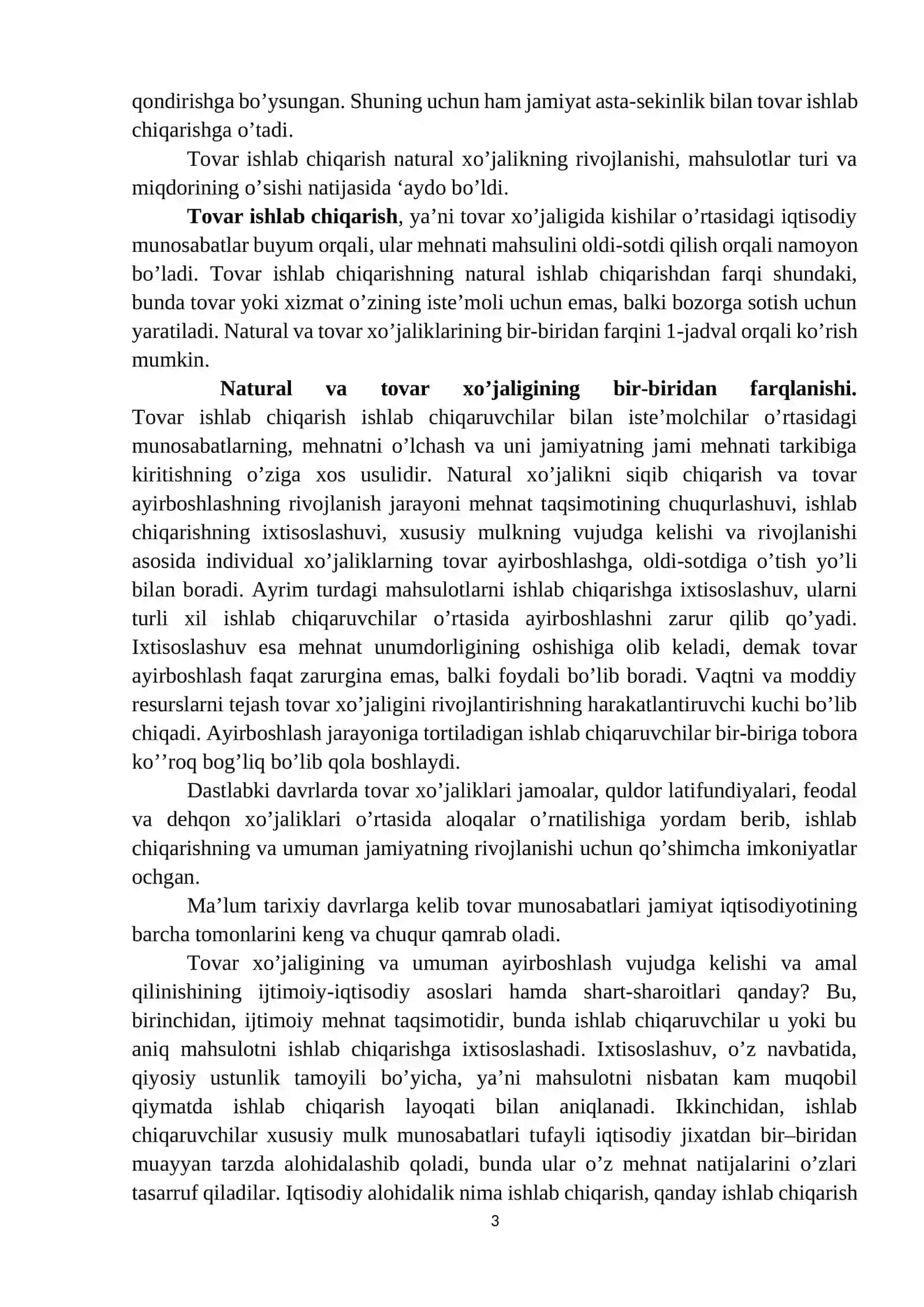 TOVAR VA UNING XUSUSIYATLARI 3