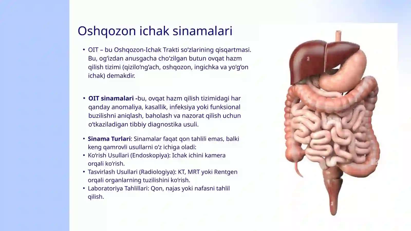 Oshqozon-ichak sinamalari va ularni klinikada qo‘llanilishi 3