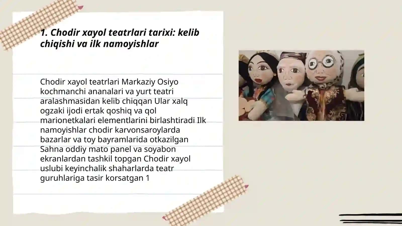 "Chodir xayol" va "Fonus xayol" teatrlari tarixi 3