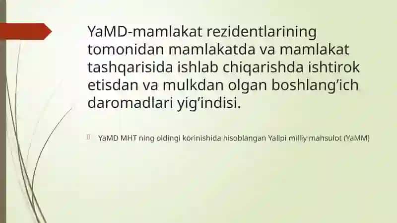 Milliy hisobchilik tizimidagi boshqa ko'rsatkichlar 3