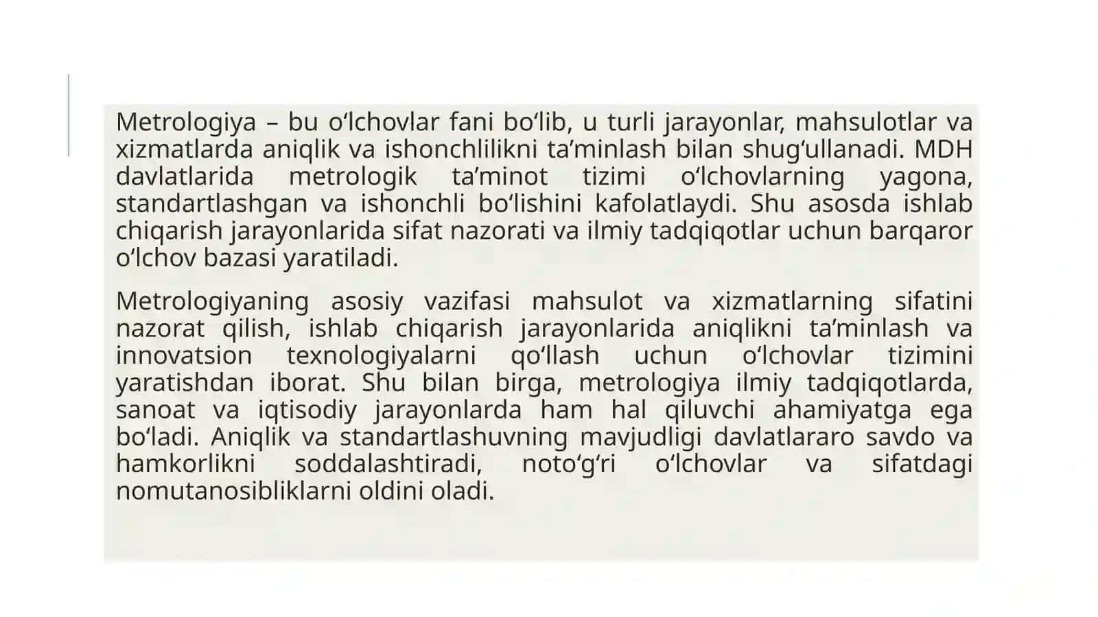 MDH davlatlarida metrologik ta'minotni muvofiqlashtirish 3