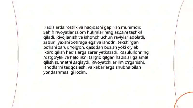 Hadislarda nutq odobi 3