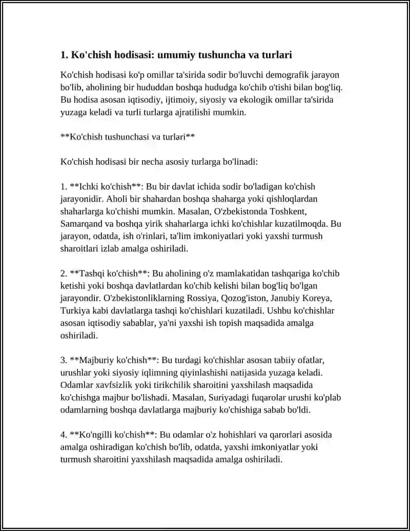 KO'CHISH HODISALARI. DIFFUZIYA, ISSIQLIK O'TKAZUVCHANLIK VA QOVUSHQOQLIK 3