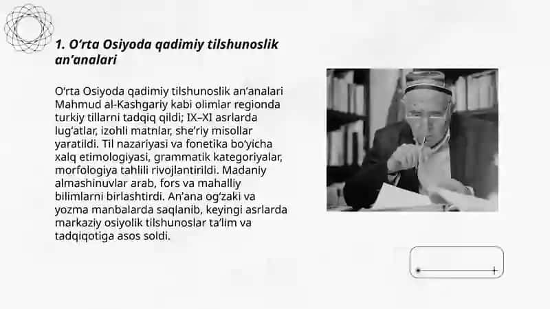 Oʻrta Osiyoda tilshunoslikning rivojlanishi 3