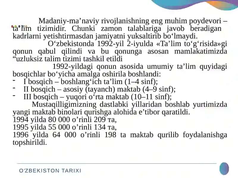 Mustaqillik yillarida Qoraqalpog‘iston Respublikasi 3