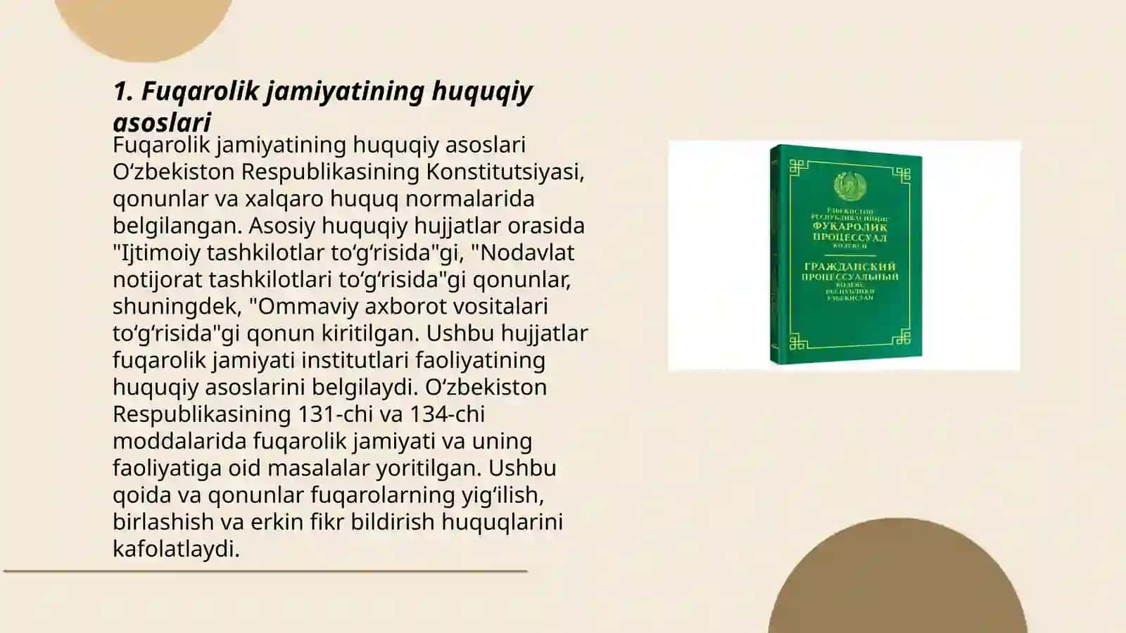 Fuqarolik jamiyatining huquqiy asoslari 3