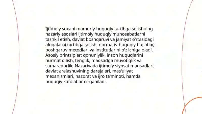 Ijtimoiy soxani mamuriy-huquqiy tartibga solish 3