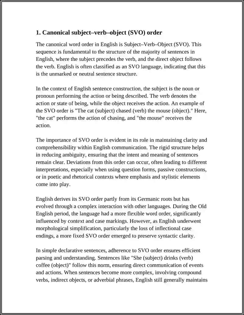 WORD ORDER 3