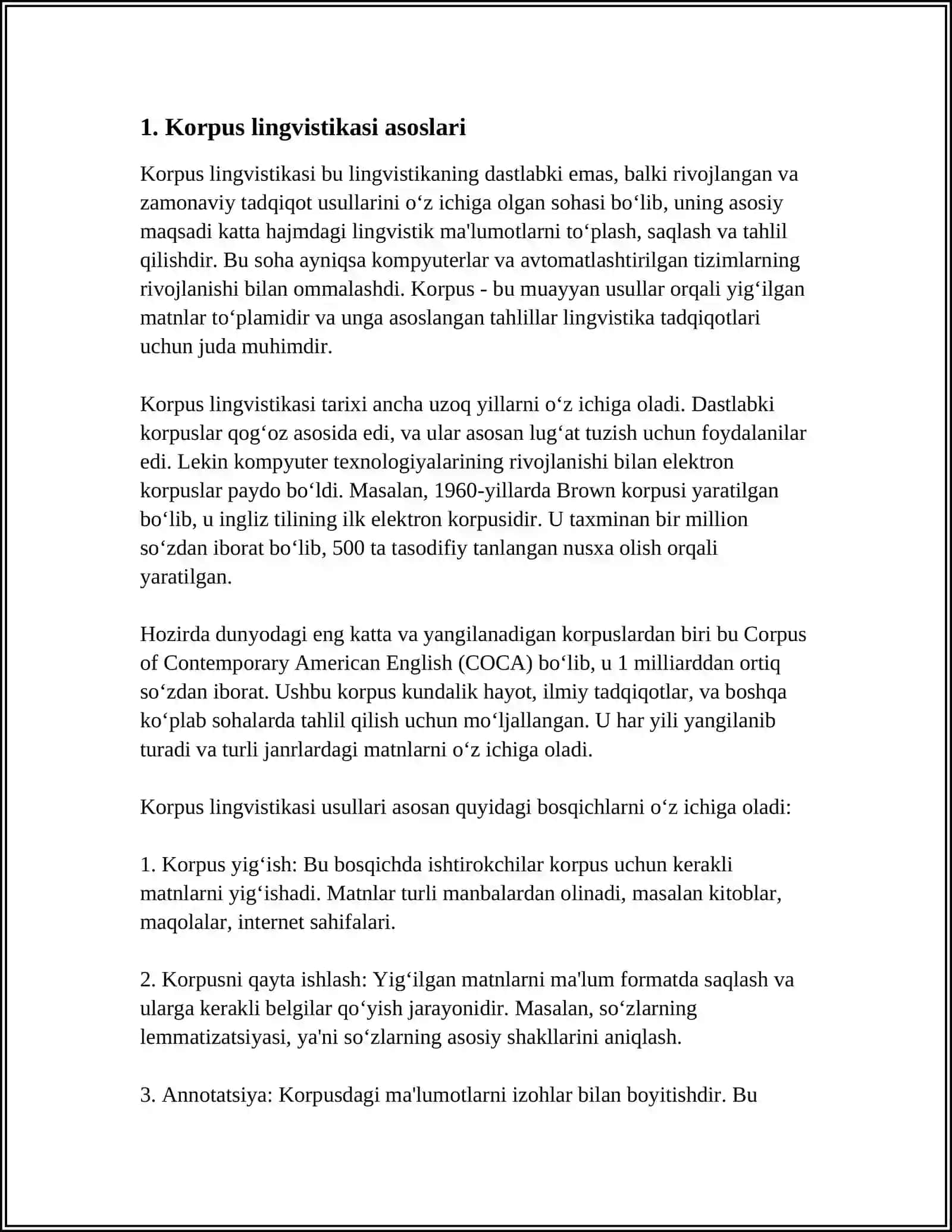 KORPUSGA ASOSLANGAN SINONIMLAR LUGʻATINI YARATISH 3