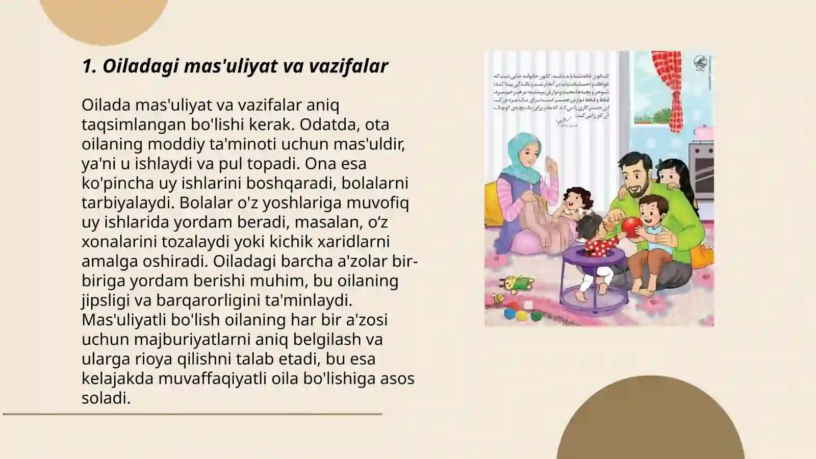 Oiladagi mas'uliyat va vazifalar 3