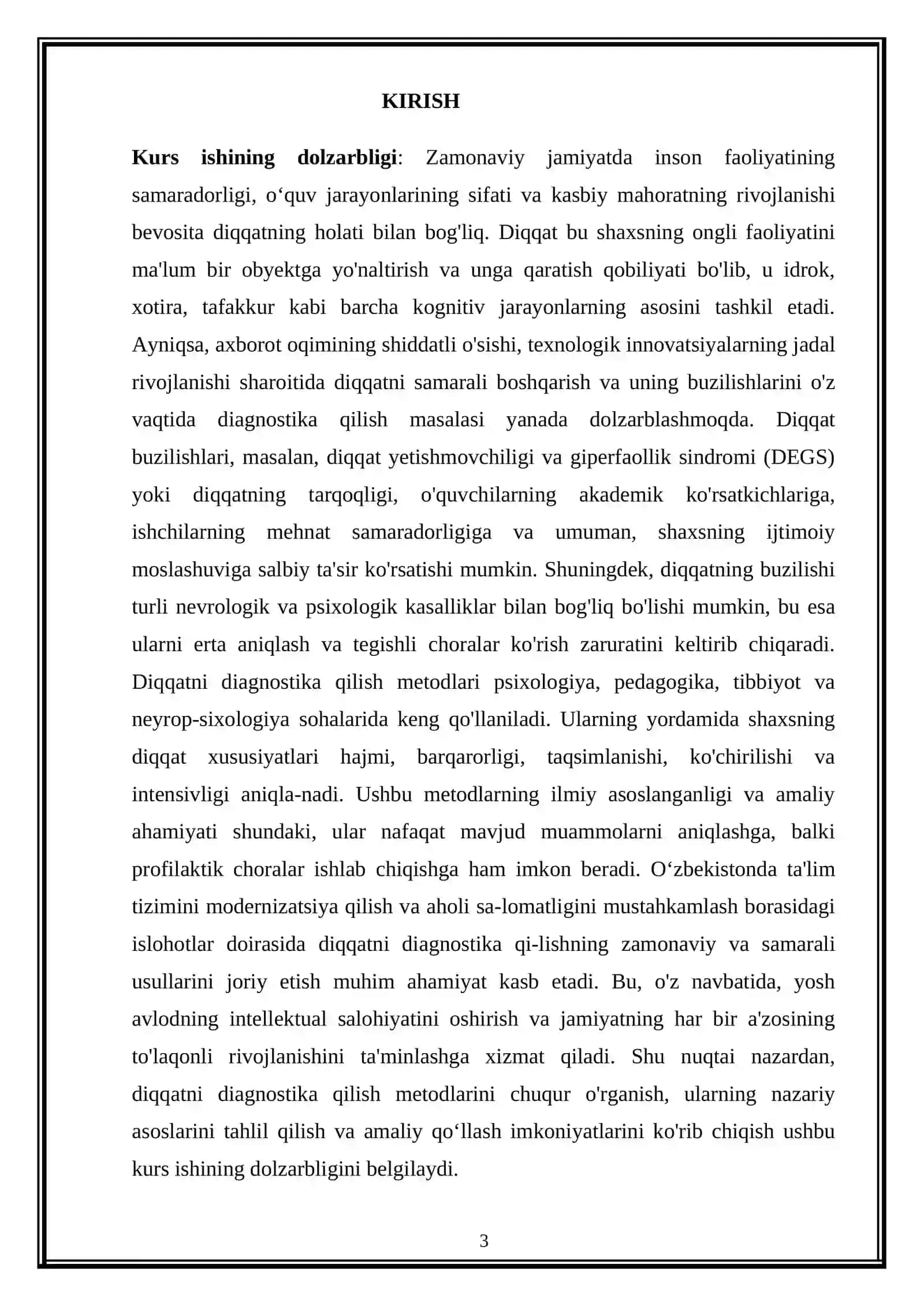 Diqqatni diagnostika qilish metodlari 3