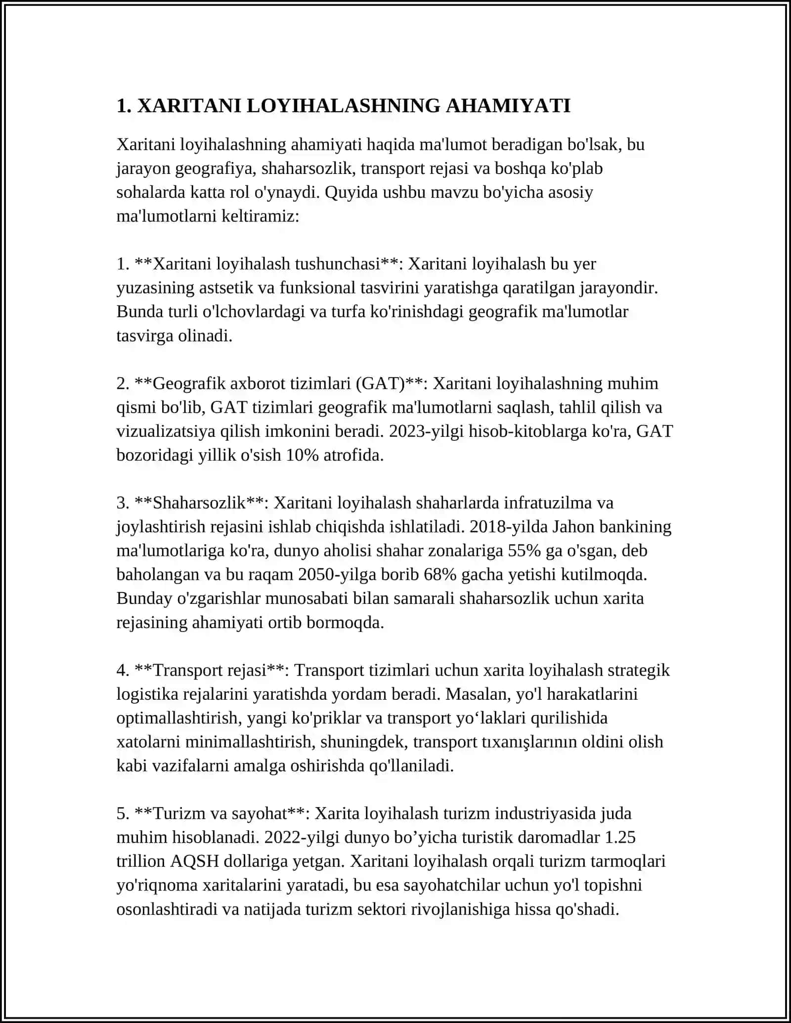 XARITANI LOYIHALASHNING MOHIYATI VA MAZMUNI 3