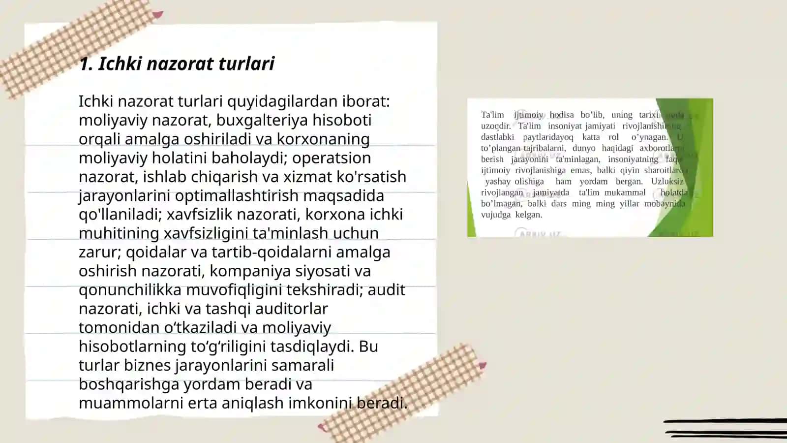 Nazorat turlari va shakllari va metodlari 3