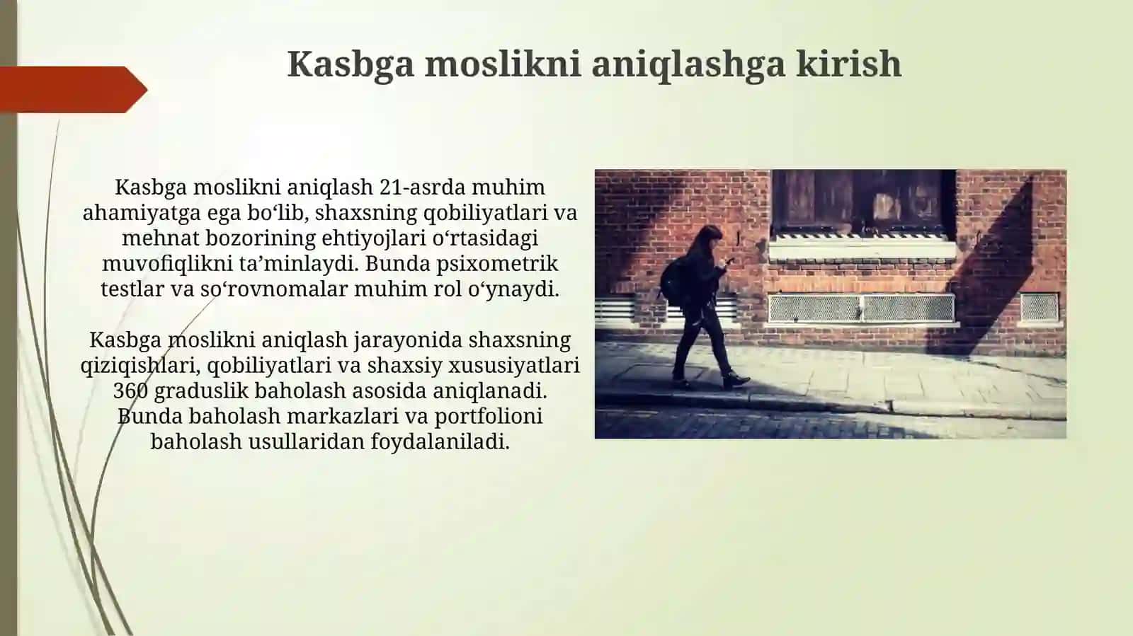 Kasbga moslikni aniqlash 3