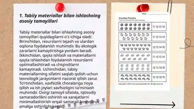 Tabiiy materiallar bilan ishlash darslarini tashkil etish metodikasi 3