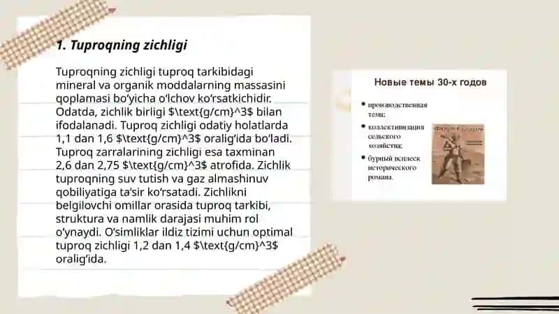 Tuproqlarning fizik xossalari va ularning meliorativ holatiga ta’siri 3