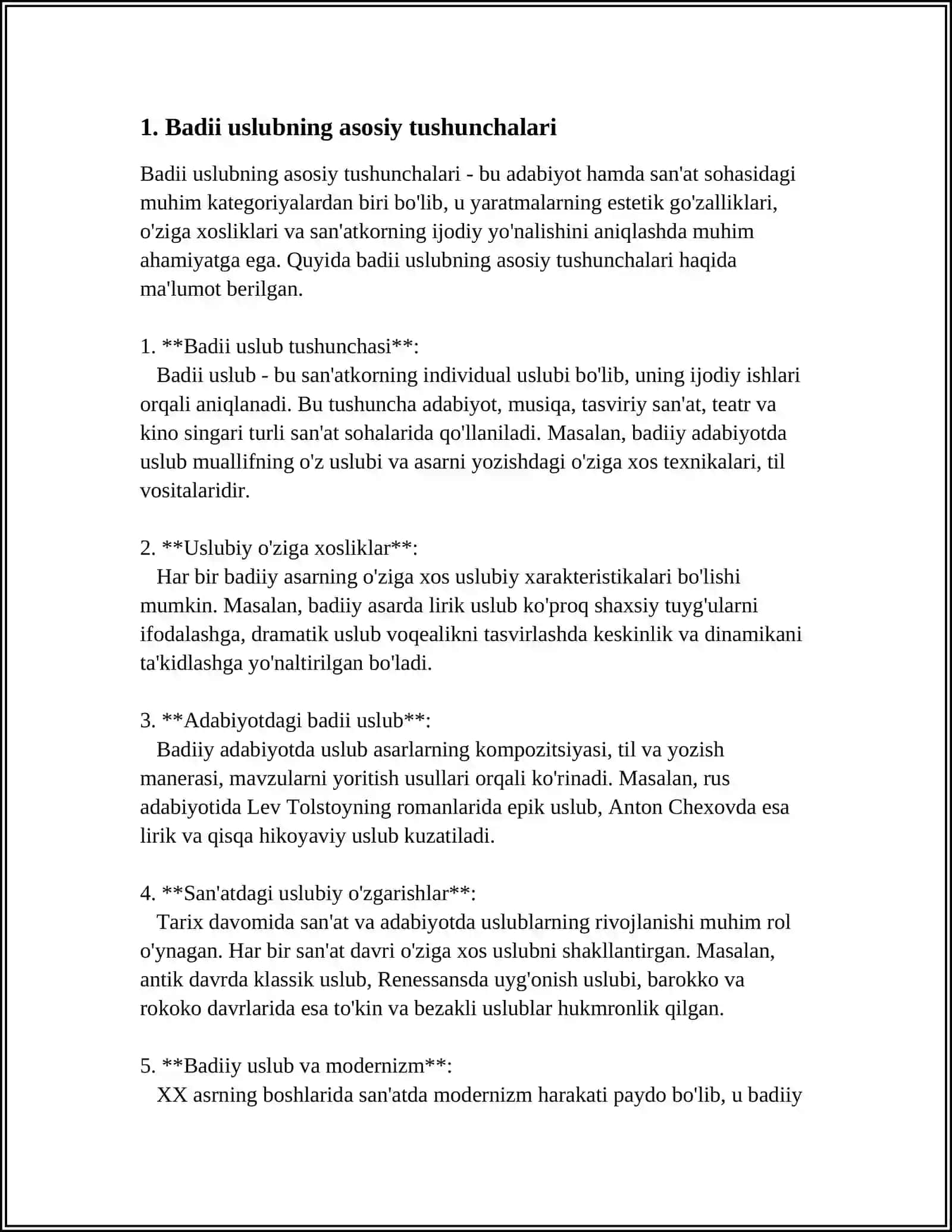 BADIIY USLUB VA UNING XUSUSIYATLARI 3