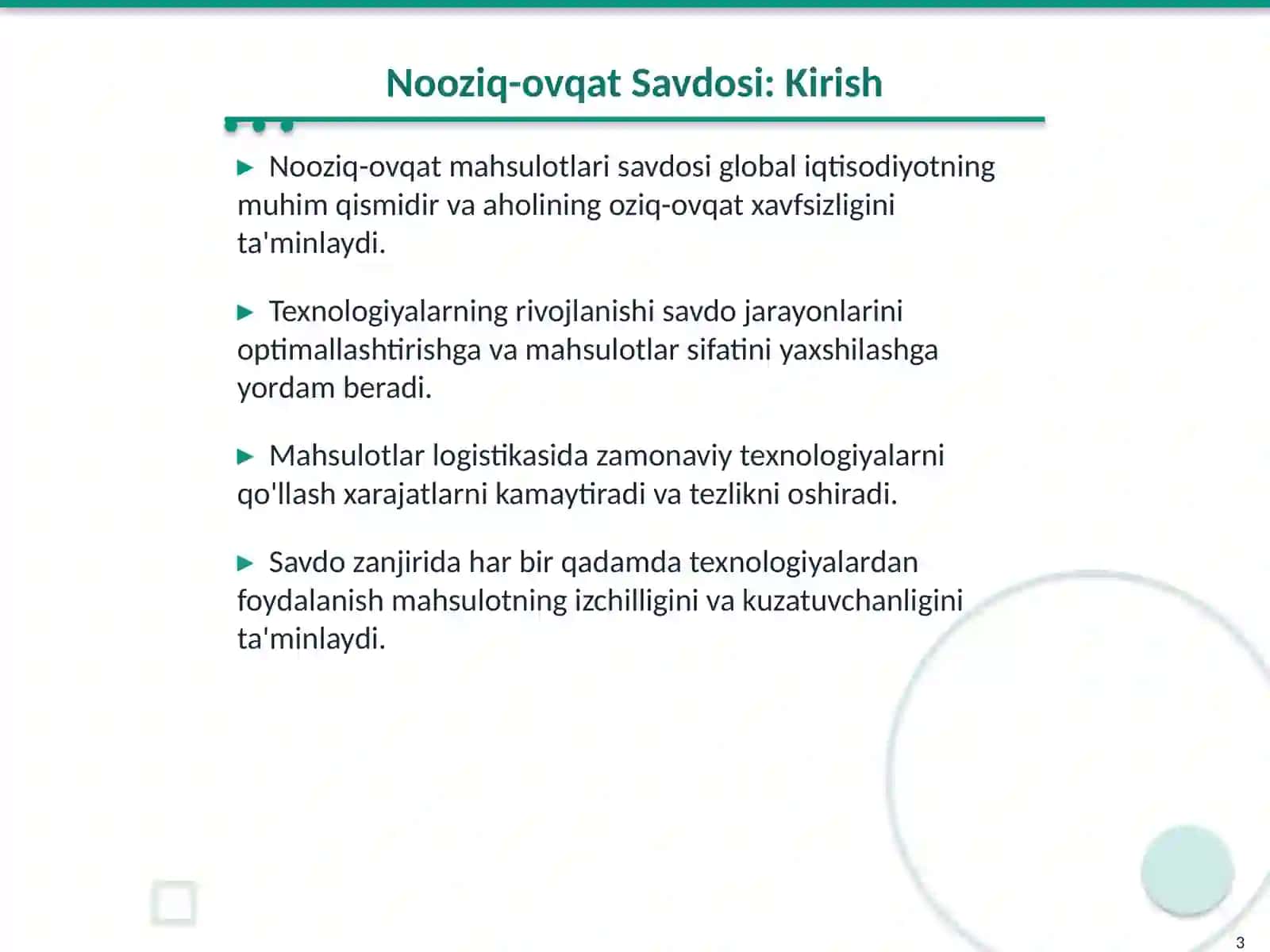 Nooziq-ovqat Mahsulotlari Savdo Texnologiyasi 3