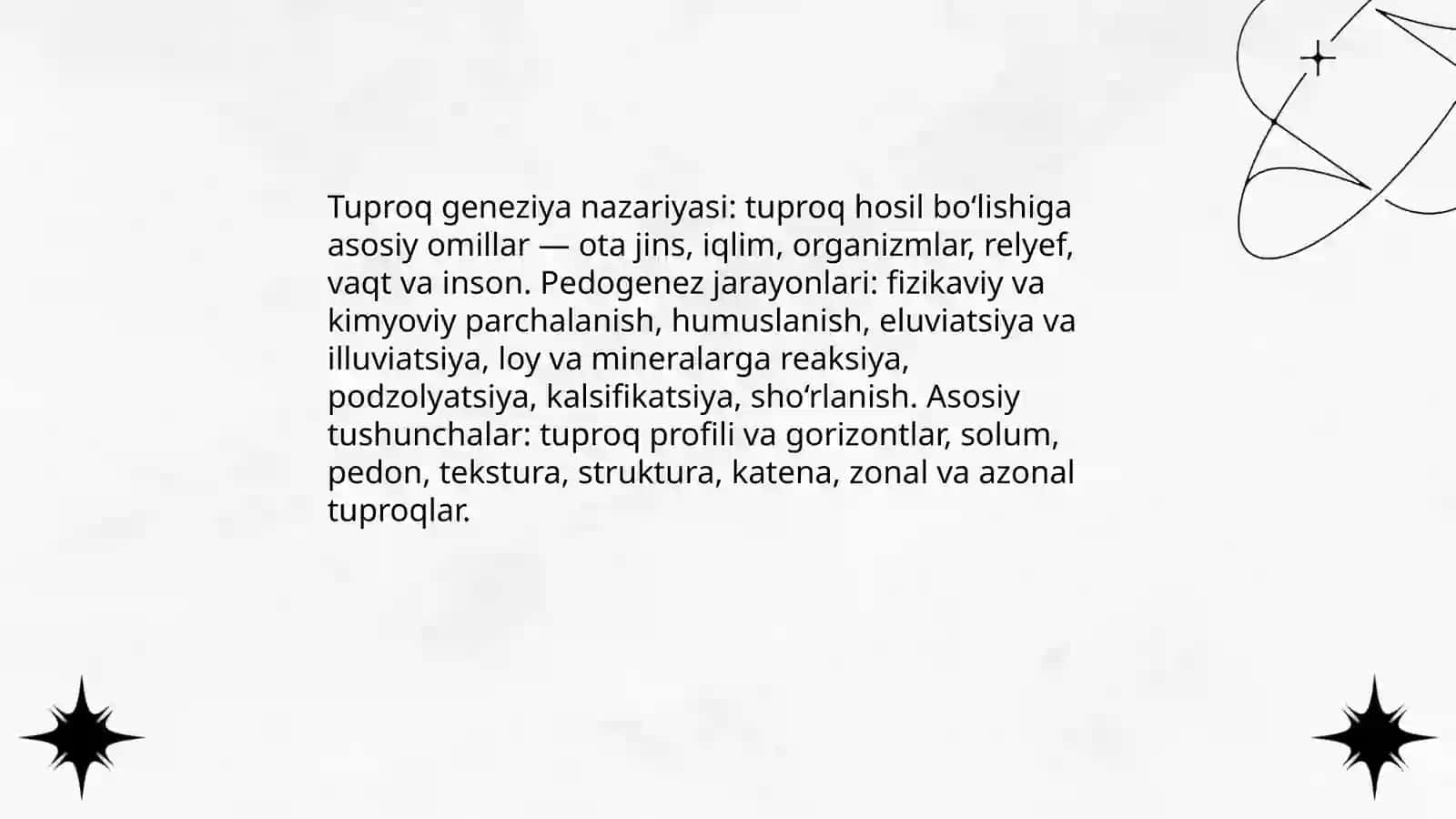 Tuproqning genezi, klassifikatsiyasi va geografiyasi - Olimova Hadicha 3