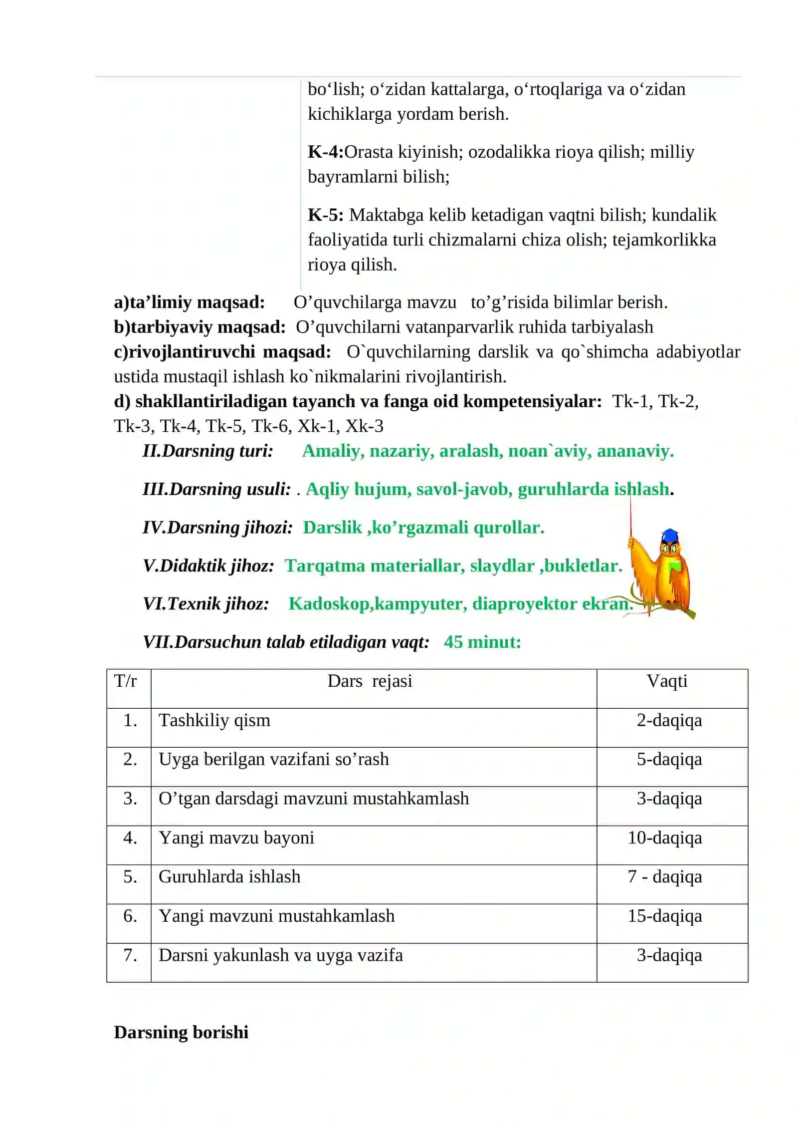 2-sinf ona tili. Shaxs va narsani nomini bildirgan so'zlar. Matematika fanlar otasi suhbat. Dars ishlanma 3