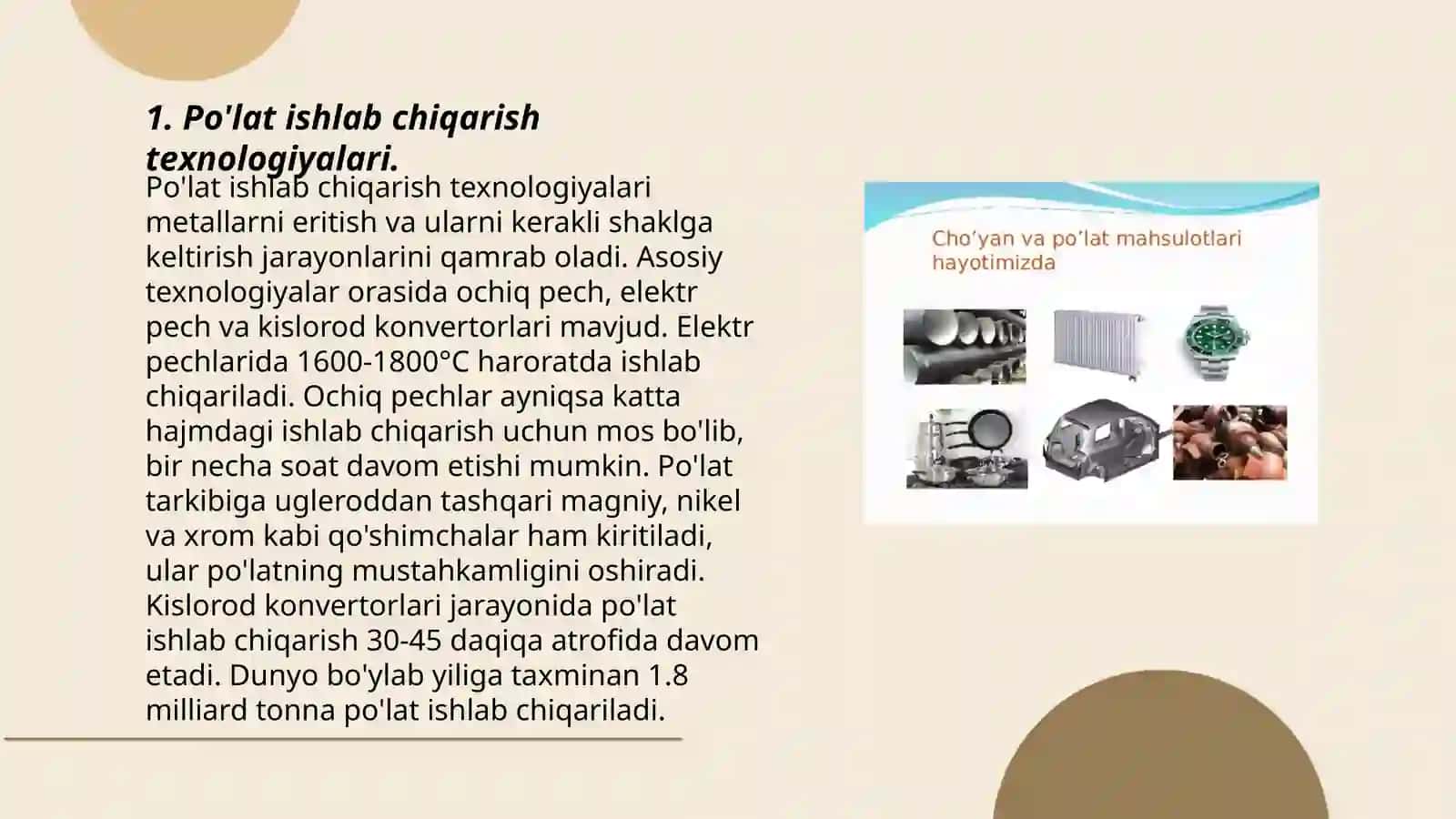 Po'lat ishlab chiqarish texnologiyalari 3