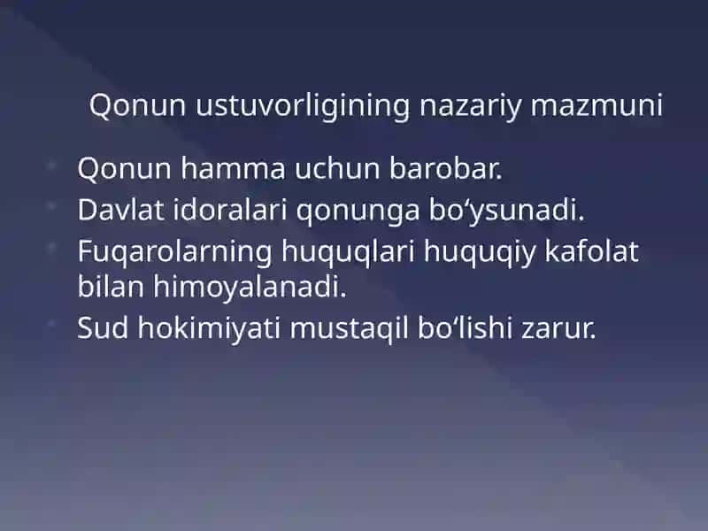 Oʻzbekistonda qonun ustuvorligini taʼminlashning demokratik asoslari. Korrupsiya va unga qarshi kurashishning mazmun-mohiyati 3