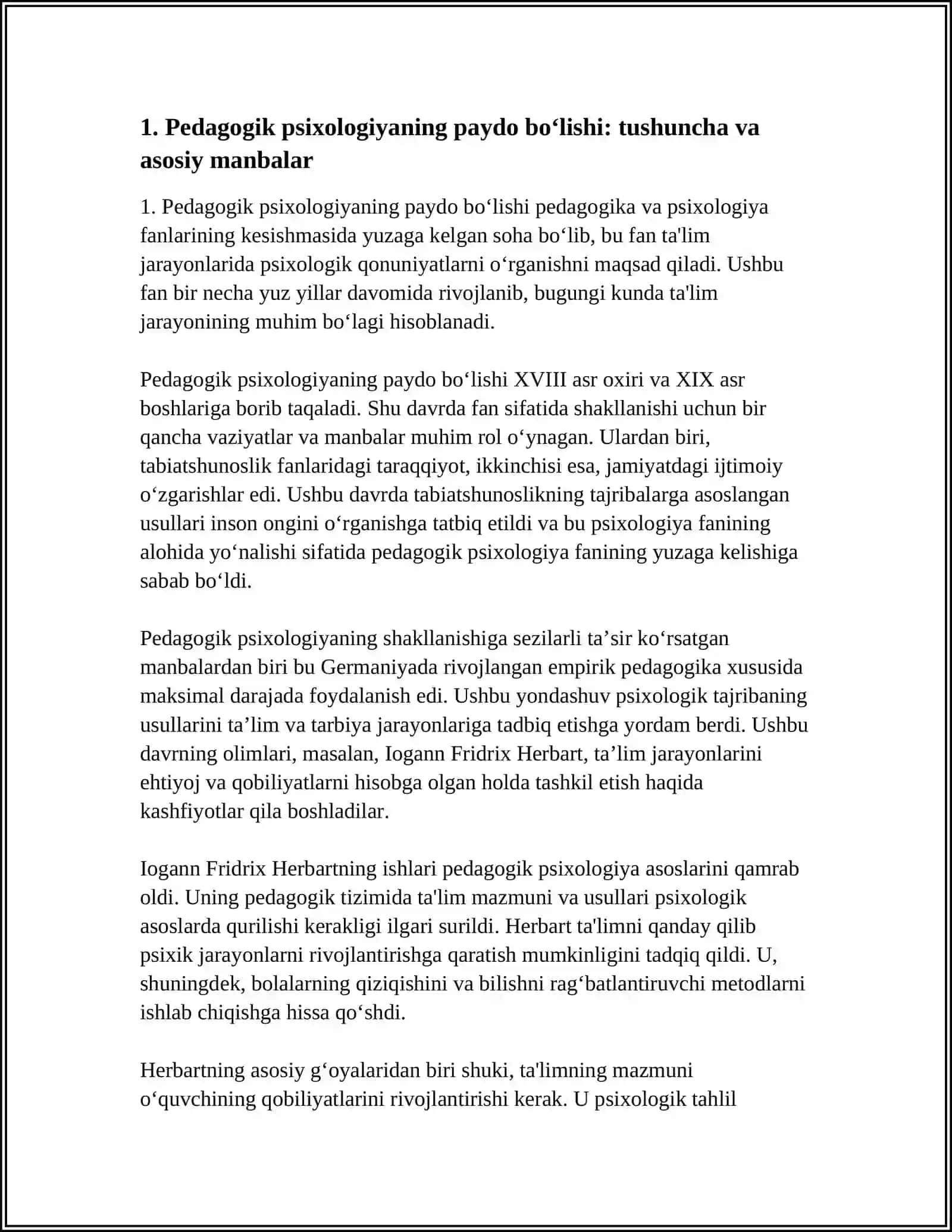 PEDAGOGIK PSIXOLOGIYANING YUZAGA KELISH TARIXI 3