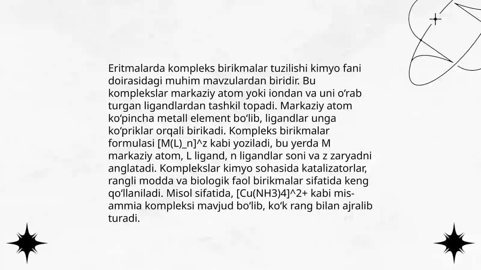 Eritmalarda kompleks birikmalarning dissotsiylanishi 3