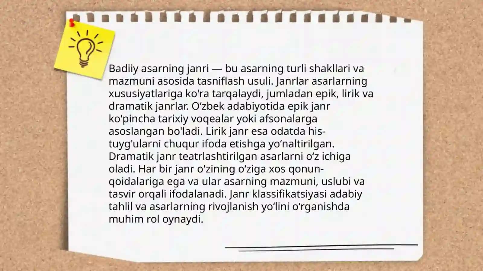 Badiiy asarning tipologik komponentlarini belgilash 3