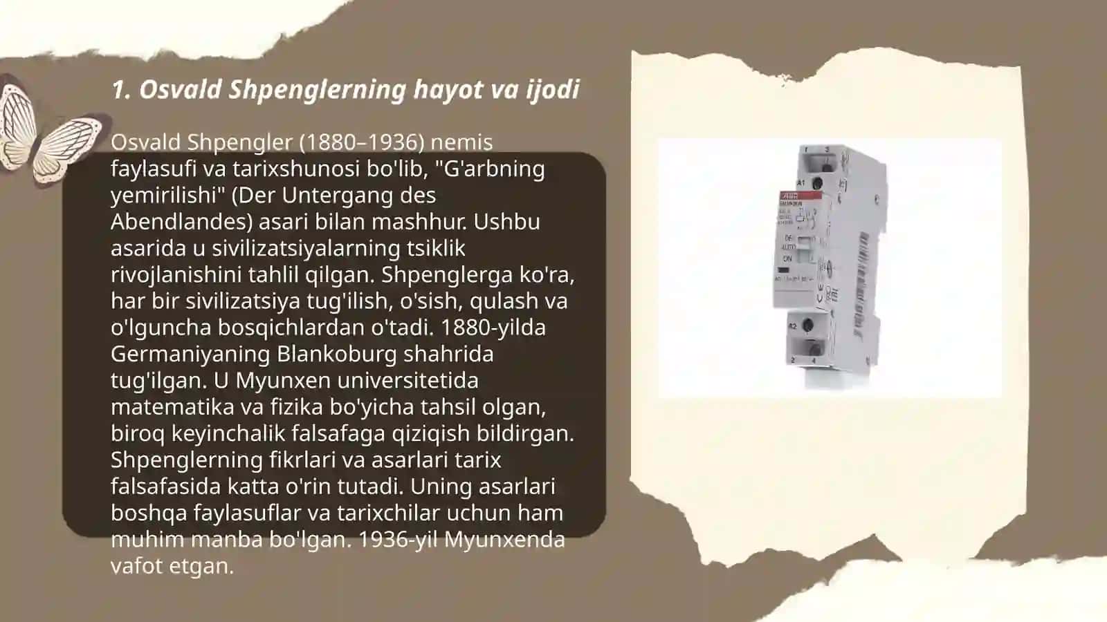 Osvald Shpenglening "Yevropa quyoshining sunishi,, asari 3