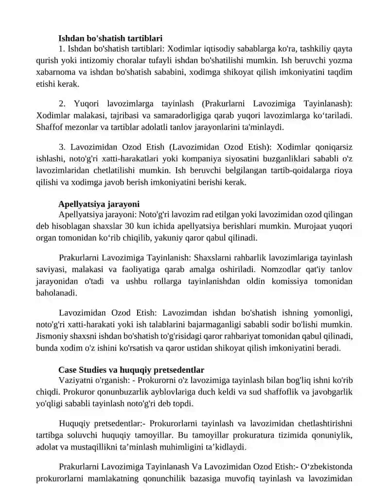 Prakurlarni Lavozimiga Tayinlanash Va Lavozimidan Ozod Etish 3